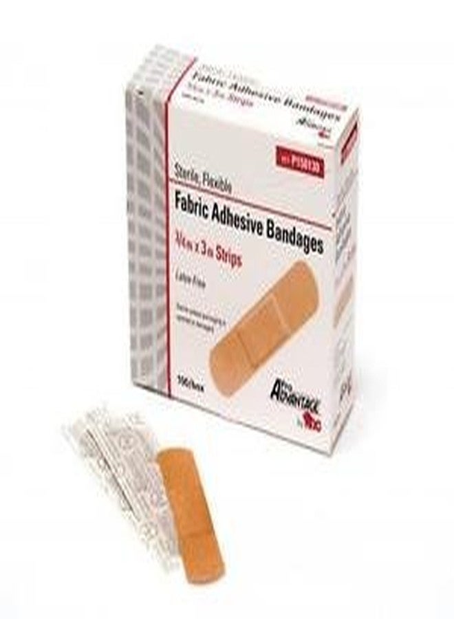 3/4" x 3" FABRIC ADHESIVE BANDAIDS FLEXIBLE BOX OF 100 BANDAGES BAND AID!!